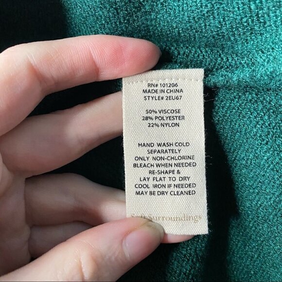 Soft Surroundings Green Priscilla Sweater - Picture 6 of 6